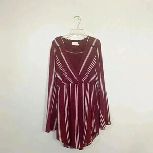 Jetset diaries striped faux wrap‎ dress small
